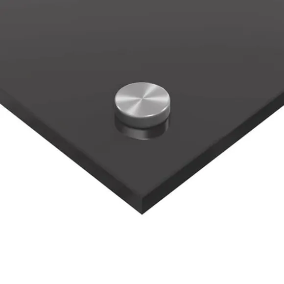 Mörk Grå Kök Backsplash i Härdat Glas - Värmebeständig & Lätt att Rengöra | Storlek: 80x40x0,6 cm