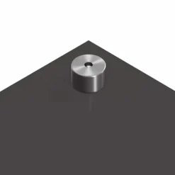 Mörk Grå Kök Backsplash i Härdat Glas - Värmebeständig & Lätt att Rengöra | Storlek: 80x40x0,6 cm