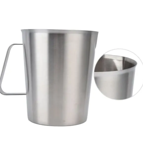 Mätkopp i rostfritt stål för skumning av kaffemjölk - Korrosionsbeständig med skala - 1500ML
