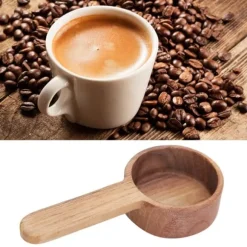 Mätsked i trä för kaffe, kökssoppa, måttsked för kaffebönor, 8g