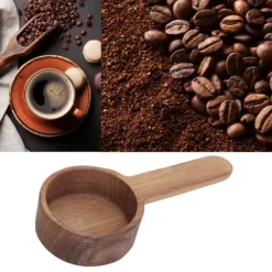 Mätsked i trä för kaffe, kökssoppa, måttsked för kaffebönor, 8g