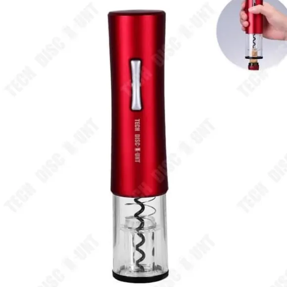 Multifunktionell elektrisk flasköppnare - TD® - Röd - Automatisk - Modern - 18,5 x 4,5 cm