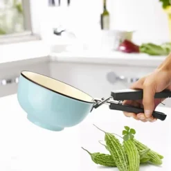 Multifunktionell rostfri skålklämma klämma anti-het grytarmhållare köksgrilltång verktyg