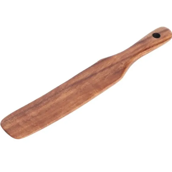 Non-stick matlagningsspatel av trä - Teak gräddträ, perfekt för hushållsredskap