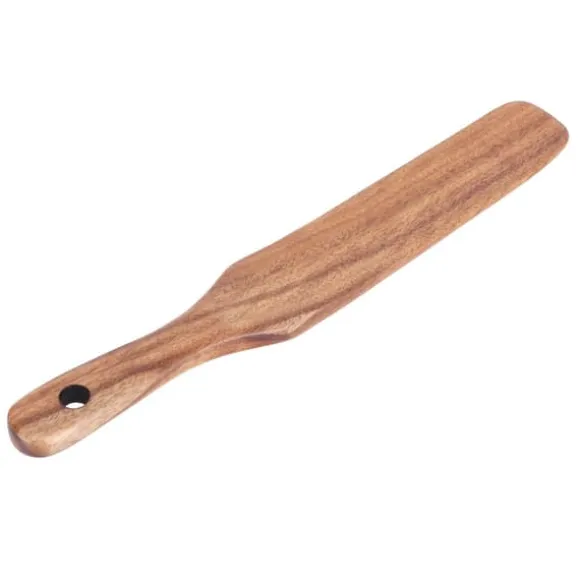Non-stick matlagningsspatel av trä - Teak gräddträ, perfekt för hushållsredskap