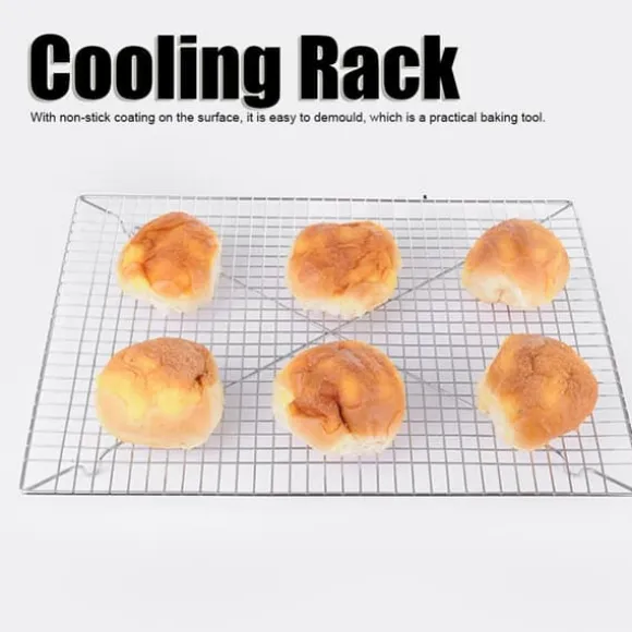 Nonstick rostfritt stål bakning kaka bröd kakor kylgaller köksredskap 46x33x2.8cm