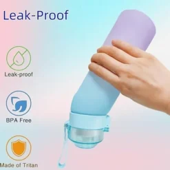 OBOSOE Air-Up Luftvattenflaska 650ml – 7 Smakkapslar | Sockerfri & Aromatisk | Gradient Lila med Suprör