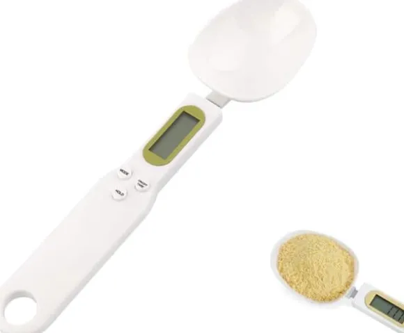 OBOSOE Digital Köksvåg-Sked 500 g/0,1 g – Med Tarafunktion För Mjöl, Vätska, Te, Medicin