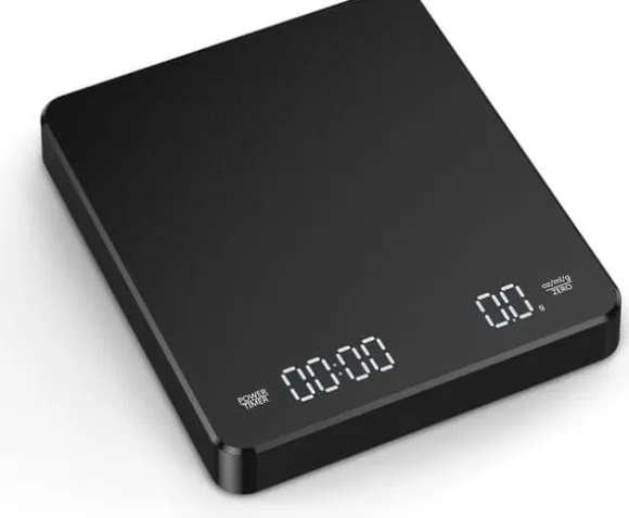 OBOSOE Högprecision USB-laddningsbar digital kaffevåg med timer – för espresso, pour-over och hembakning