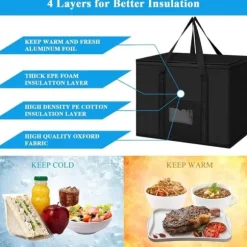 OBOSOE 40L Kylbox / Kylväska, Hopfällbar Termoväska för Picknick och Matleverans