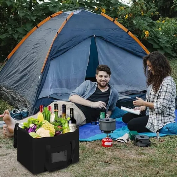 OBOSOE 40L Kylbox / Kylväska, Hopfällbar Termoväska för Picknick och Matleverans