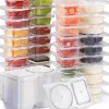 OBOSOE Matlådor/Förvaringsburkar med lock 10-pack – Återanvändbara, delade matlådor för snacks, portioner och picknick