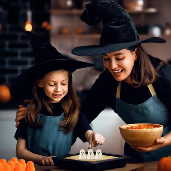 OBOSOE 2-Pack Halloween Silikonform, 3D Spökform, Non-stick Chokladformar med 9 Hål för Gelé, Gummy, Pudding