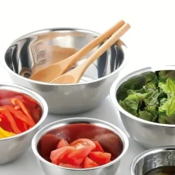 OBOSOE 5-packs ROSTFRISTAHLSSkålar - Beredningsskålar med Måttskala, för Bakning, Matlagning, Sallad, Frukt, Äggvispning, Mixning, Köksaccessoarer