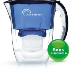 Océane Filter Carafe + 1 LITTLE BALANCE patron - 8593 - Minskar mikroplast, klor, kalkavlagringar, 2,8 l, Ultrasnabbt flöde