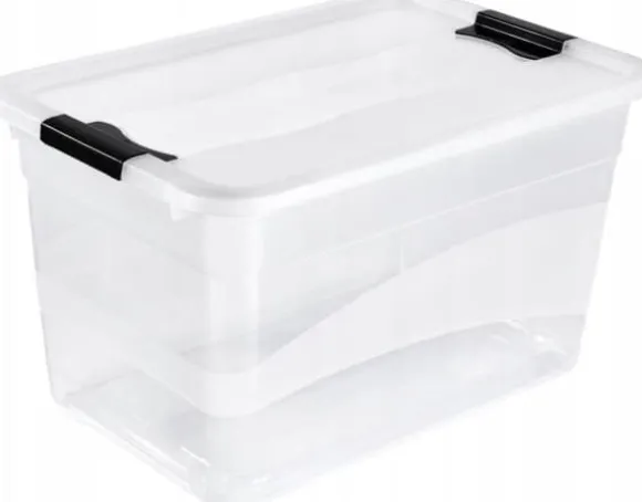 OKT "Crystal Box" förvaringslåda, 52 liter, transparent Låda och lock: natur-transparent / clips: antracit - 1 st (1094200100000)