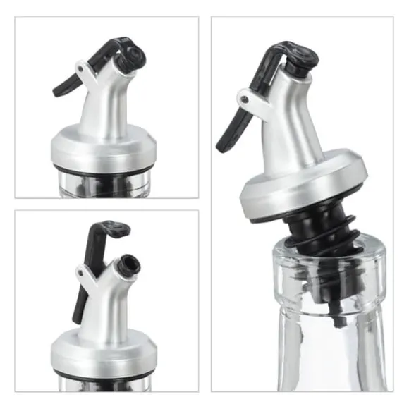 Oliv- och vinägerdispenser set, 34x13.5x7.5 cm, Transparent