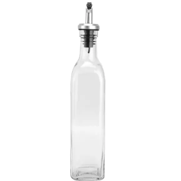 Oljedispenser Glas och Spraymålad Plast Oljeburk Flaska för Sojasås Vinäger Matlagning Vin