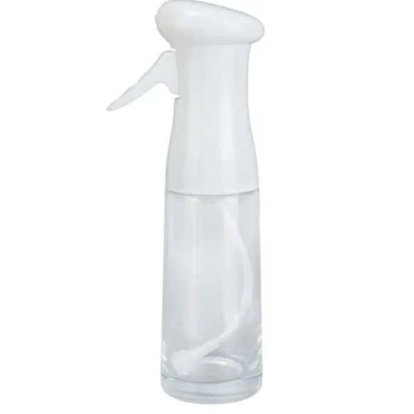 Oljesprayflaska - 300 ml, högtryck, ergonomiskt handtag, BBQ-bakning - vit