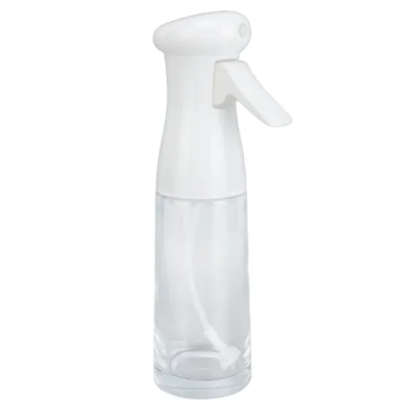 Oljesprayflaska - 300 ml, högtryck, ergonomiskt handtag, BBQ-bakning - vit