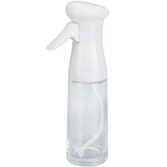 Oljesprayflaska - 300 ml, högtryck, ergonomiskt handtag, BBQ-bakning - vit