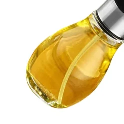 Oljesprayflaska Presstyp Spray Jämnt 200ml Glasögon Oljespraydispenser för köksmatlagning