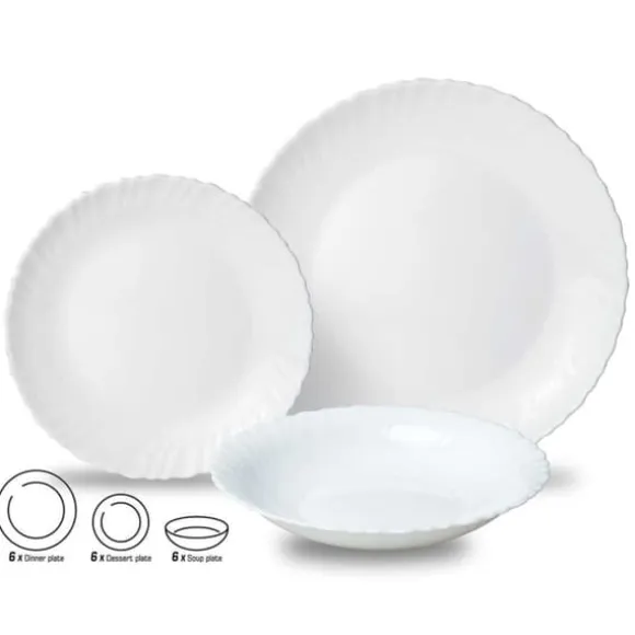 OPAL MIDDAGSSET FÖR 6 PERSONER 18 DEL KINGHOFF KH-1875