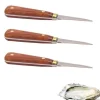 3 ostronlansetter med trähandtag 16 cm
