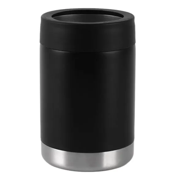 12oz burkkylare svart dubbelväggig isolering rostfritt stål isolerad flaskkylare för bil