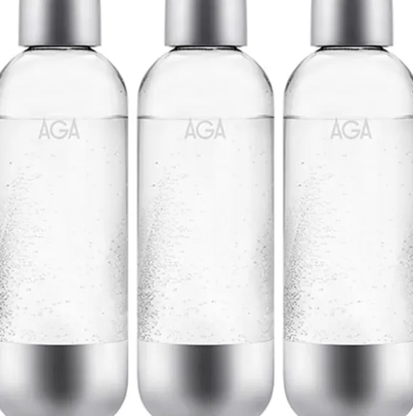 3-pack AGA AQVIA Stål 1L, PET-flaska
