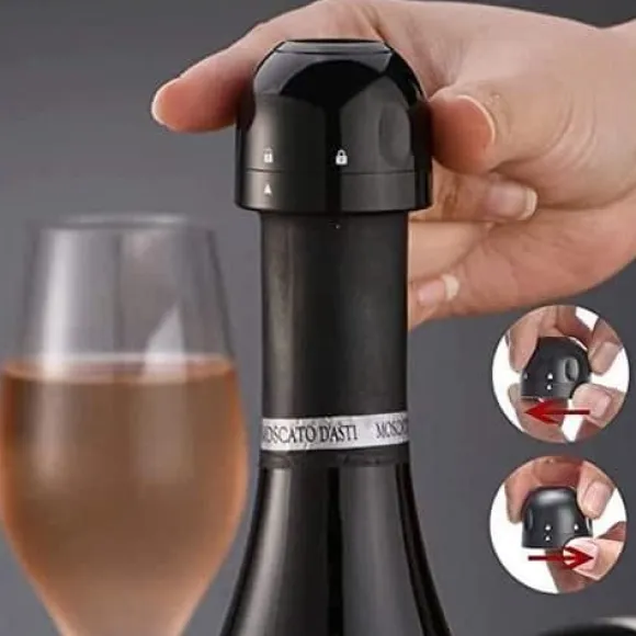4-pack champagnepropp, återanvändbar mousserande vinpropp, silikonförseglad vinflaskpropp, tillbehör A195