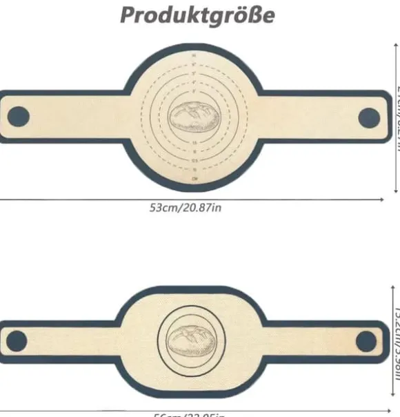 2-pack extra tjocka ugnsmattor 0,7 mm med långt handtag – slitstarka bakmattor för ugn, mikrovågsugn, luftfritös m.m.