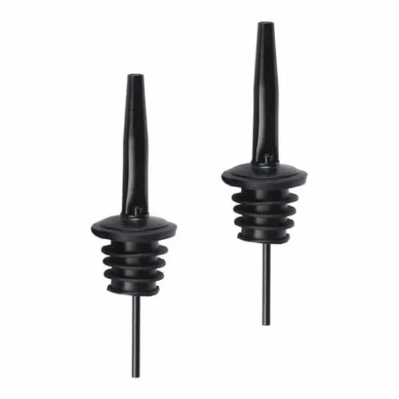 2-pack Hällpip Droppkork Flaskpip Dosörpip i Metall Svart