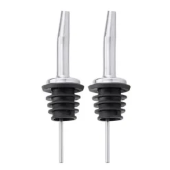 2-pack Hällpip Droppkork Flaskpip Dosörpip i Stål Metall Silver