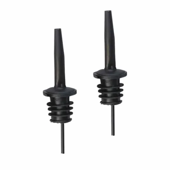 2-pack Hällpip Droppkork Flaskpip Dosörpip i Metall Mattsvart