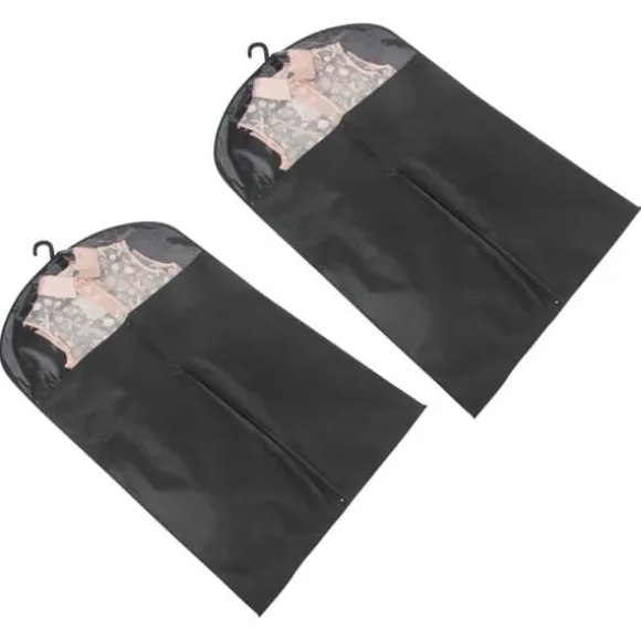 2-pack klädförvaringspåsar med genomskinligt fönster, non-woven tyg, 120x60 cm