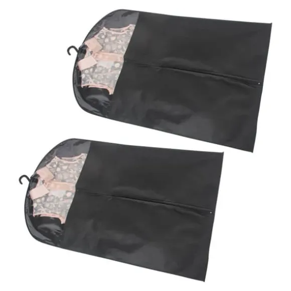 2-pack klädförvaringspåsar med genomskinligt fönster, non-woven tyg, 120x60 cm