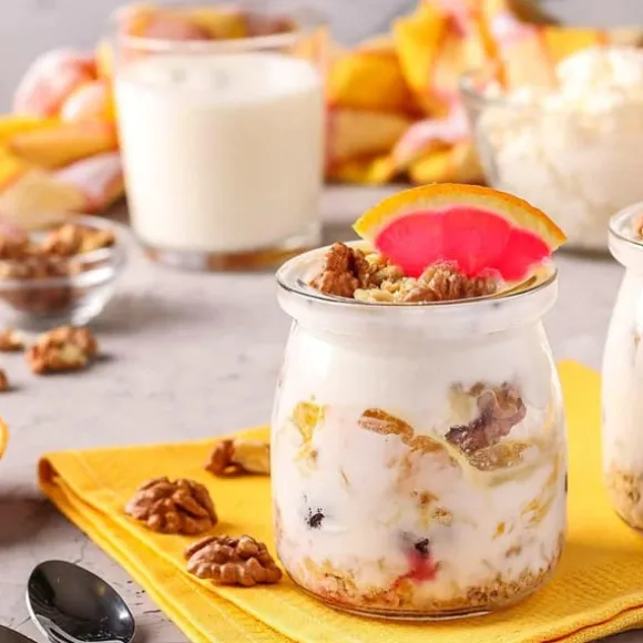 10-pack - 200 ml glasburk med lock, transparent glaspuddingburk med PE-lock, används för yoghurt, pudding, mjölk, sylt, mousse etc.