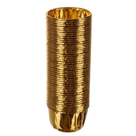 50-Pack Muffinsformar Bakformar Guld