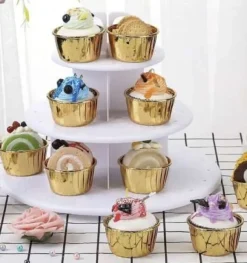 50-Pack Muffinsformar Bakformar Guld