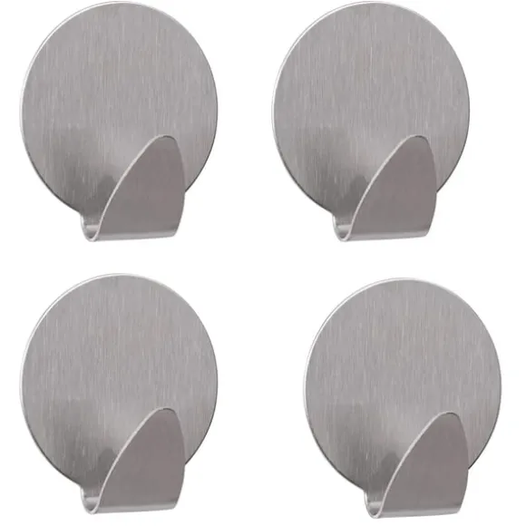 4-Pack - Självhäftahnde Krokar - Stål