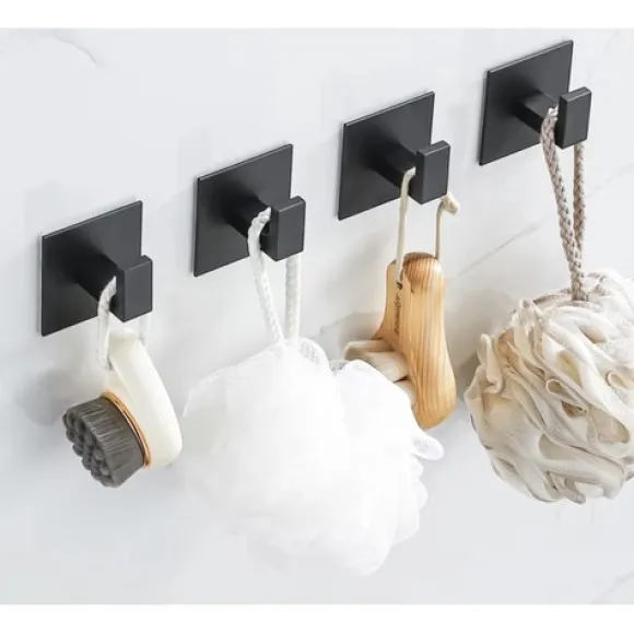 4-Pack - Självhäftande Krokar / Handdukskrokar - Hängare