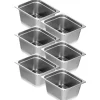 8-pack 1/2 storlek Hotellpannor i rostfritt stål, Ångbordspanna med 4" djupt lock, hållbar och praktisk