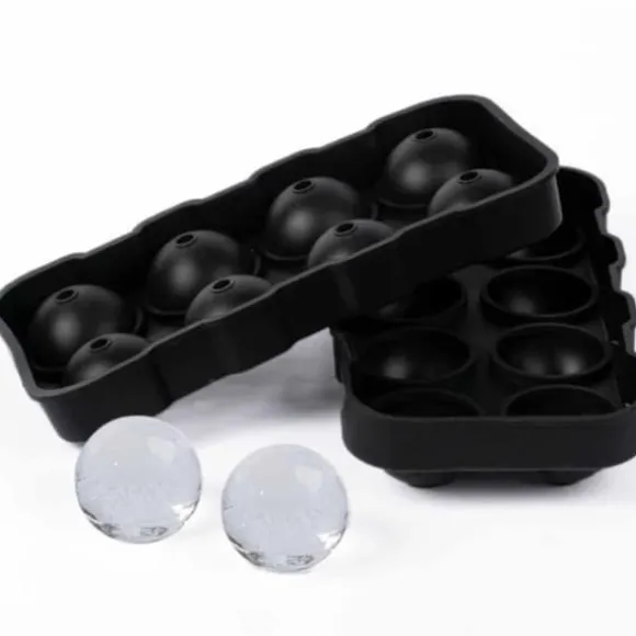 2-Pack Stor Silikon Isform för 8st Isbollar Runda Isbitar Kulor