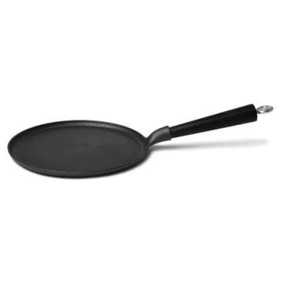 Pannkakspanna gjutjärn 23 cm trähandtag