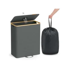 Pantflaska uppsamlingsbehållare – 135 L – Skiffergrå-naturlig beige