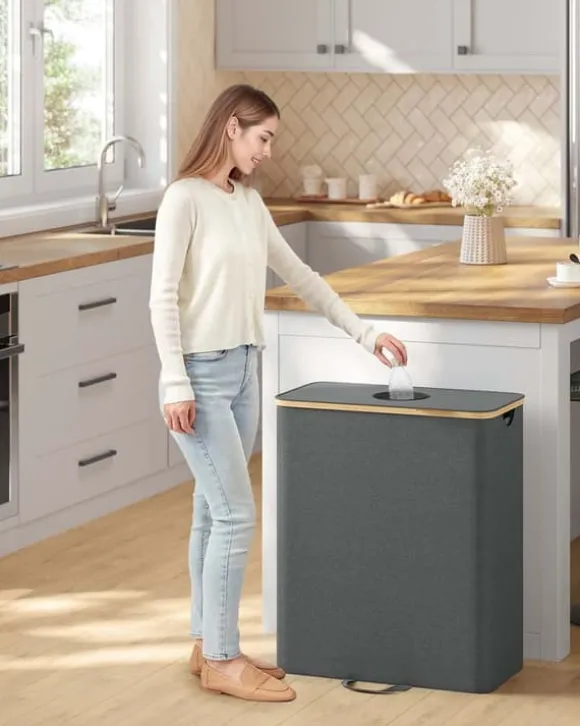 Pantflaska uppsamlingsbehållare – 135 L – Skiffergrå-naturlig beige