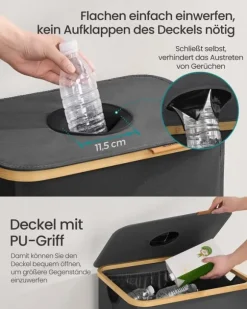 Pantflaska uppsamlingsbehållare – 135 L – Skiffergrå-naturlig beige