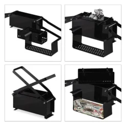 Pappersbrikettpress, 25.5x28x14.5 cm, Svart