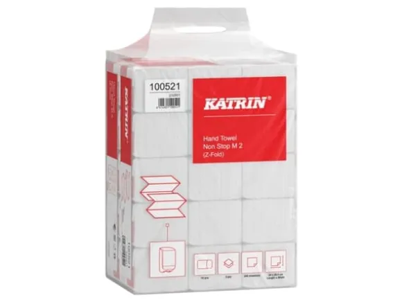Pappershandduksark, Katrin, Classic, 2-lagers, vit, 203mmx240mm, ask om 3000 st